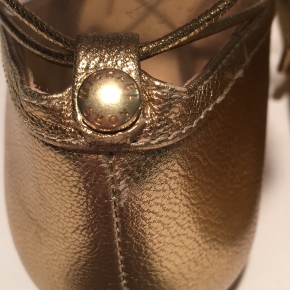 MICHAEL Michael Kors gold criss-cross strap flat - Picture 5 of 8